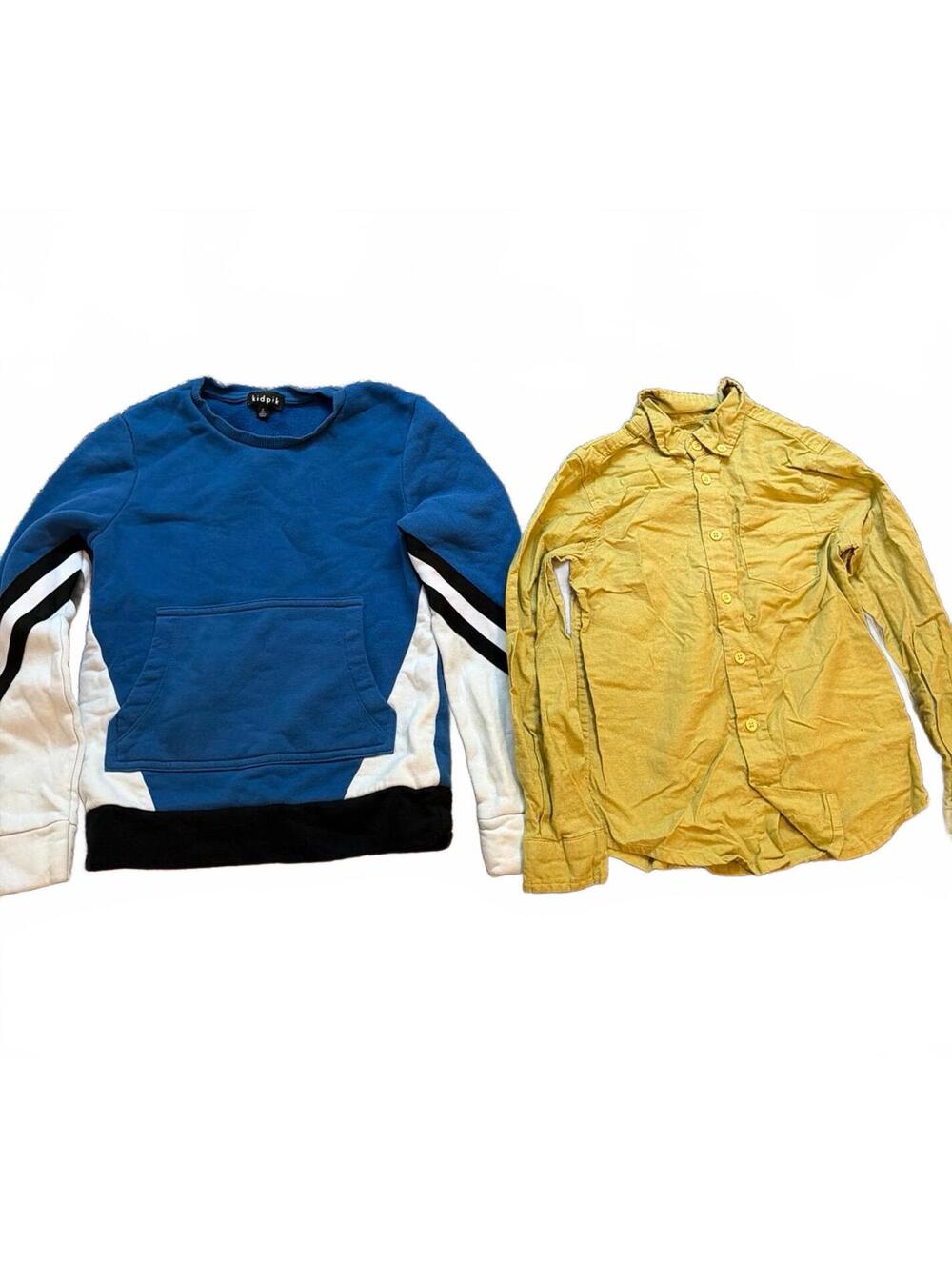 kidpik Boys Lot of 2 Sweatshirt & Button-Down Shirt Size S